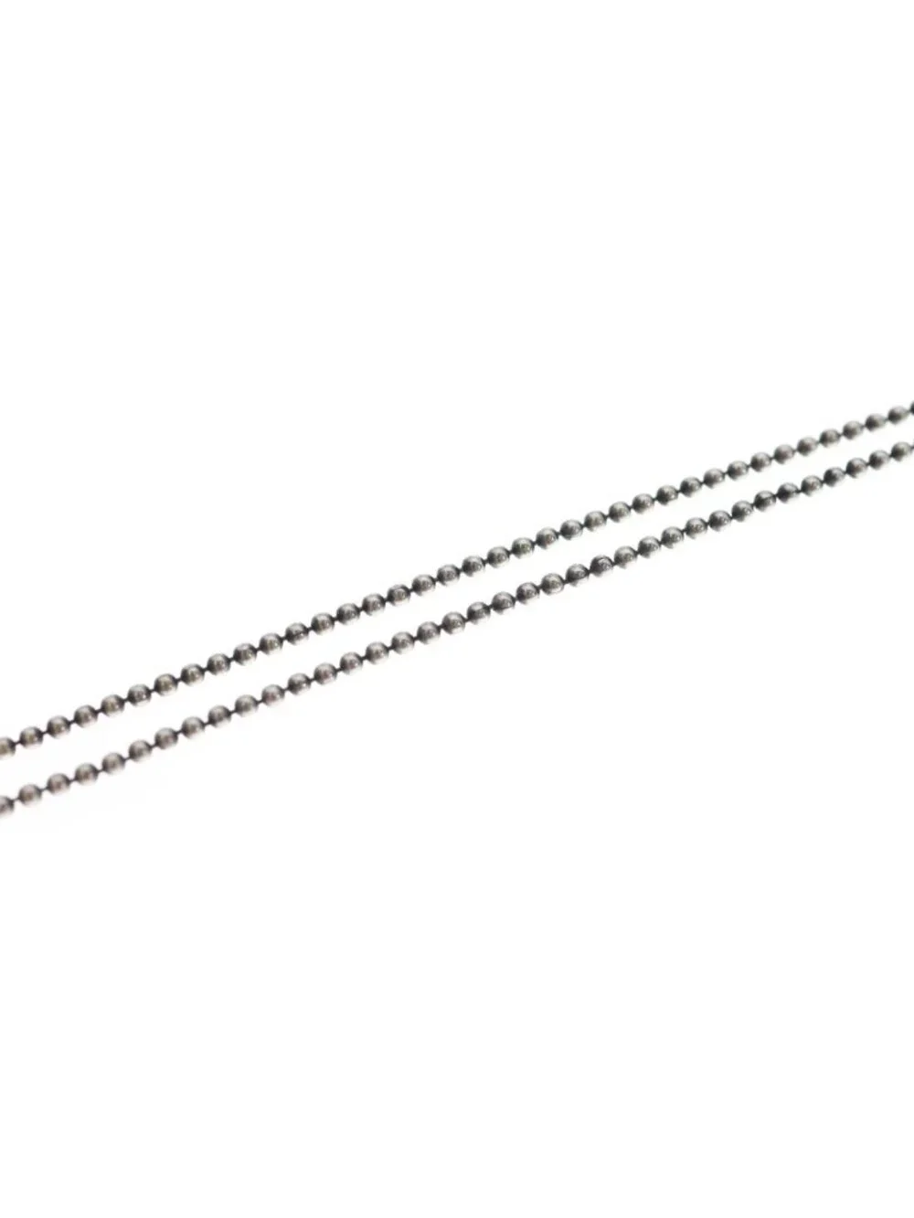 Gucci Heart Plate Necklace Ballchain Silver